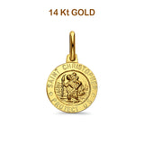 14K Yellow Gold St. Christopher Religious Pendant 13mmX13mm 1.4 grams