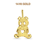 14K Yellow Gold Bear Pendant 18mmX12mm 0.6 grams