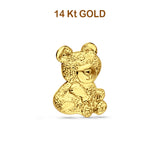 14K Yellow Gold Koala Pendant 14mmX10mm 0.8 grams