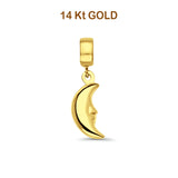 14K Yellow Gold Moon Charm for Mix&Match Pendant 22mmX5mm 0.8 grams