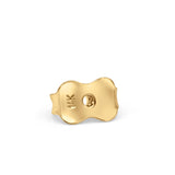 14K Yellow Gold Solid Round Post Studs Earring for Women and Girls