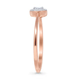 Minimalist 0.21ct Diamond Halo Engagement Ring 14K Rose Gold Wholesale