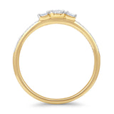 Vintage Style 0.25ct Three Stone Diamond Round Ring 14K Yellow Gold Wholesale