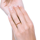 Full Eternity Wedding Round Yellow Tone, Simulated Garnet CZ Ring 925 Sterling Silver