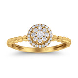 14K Yellow Gold 0.25ct Round 7.8mm G SI Promise Diamond Engagement Wedding Ring Size 6.5