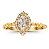 14K Yellow Gold 0.21ct Round 11mm G SI Promise Diamond Engagement Wedding Ring Size 6.5