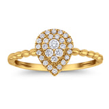 14K Yellow Gold 0.26ct Round 9mm G SI Promise Diamond Engagement Wedding Ring Size 6.5