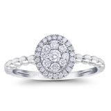 14K White Gold 0.28ct Round 8.8mm G SI Solitaire Promise Diamond Engagement Wedding Ring Size 6.5