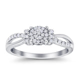 14K White Gold 0.22ct Round 5.5mm G SI Diamond Solitaire Engagement Wedding Ring Size 6.5