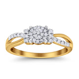 14K Yellow Gold 0.22ct Round 5.5mm G SI Diamond Solitaire Engagement Wedding Ring Size 6.5