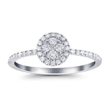 14K White Gold 0.25ct Round 7mm G SI Diamond Solitaire Engagement Wedding Ring Size 6.5