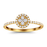 14K Yellow Gold 0.25ct Round 7mm G SI Diamond Solitaire Engagement Wedding Ring Size 6.5