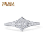 Art Deco Diamond Cushion Shape Ring 10K White Gold 0.22ct Wholesale