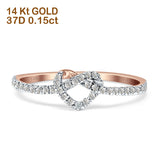 heart knot ring -Rose Gold 