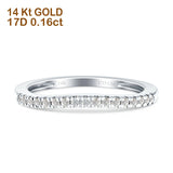 Diamond Stackable Wedding Band Half Eternity 14K White Gold 0.16ct Wholesale