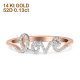  Love Script Ring- Rose Gold 