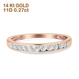 Diamond Half Eternity Stackable Wedding Ring 14K Rose Gold 0.27ct Wholesale