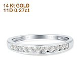 Diamond Half Eternity Stackable Wedding Ring 14K White Gold 0.27ct Wholesale