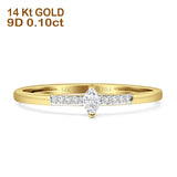 Diamond Marquise Ring Vintage Style 14K Yellow Gold 0.10ct Wholesale