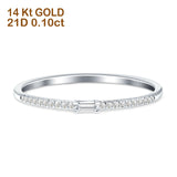 Diamond Baguette Ring Statement 14K White Gold 0.10ct Wholesale