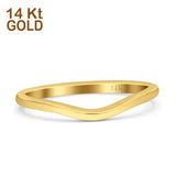 14K Yellow Gold Ladies Wedding Band Solid Engagement Ring Size 7