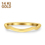 14K Yellow Gold Ladies Wedding Band Engagement Ring Size 7