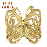 14K Gold Butterfly Ring