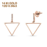 Hollow Triangle Earrings