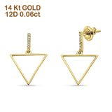 Hollow Triangle Earrings