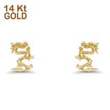 Gold Dragon Earrings