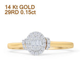 Cluster Diamond Ring 0.15ct Oval Shaped Natural 14K Yellow Gold Wholesale