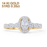 Infinity Twisted 0.35ct Diamond Oval Engagement Ring 14K Yellow Gold Wholesale