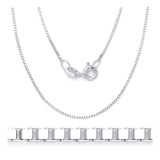 1.1mm Box Chain .925 Solid Sterling Silver Sizes 16