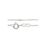 1MM 019 Rhodium Box Chain .925 Solid Sterling Silver Length 16
