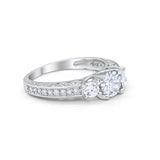 Vintage Style Wedding Ring Simulated Cubic Zirconia 925 Sterling Silver
