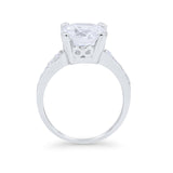 Solitaire Accent Wedding Ring Simulated Cubic Zirconia 925 Sterling Silver