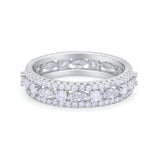 Full Eternity Rings Marquise Ring Simulated Cubic Zirconia 925 Sterling Silver