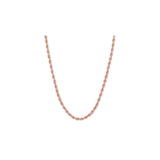 9MM Rope Chain Rose Tone 925 Sterling Silver 26 Inch