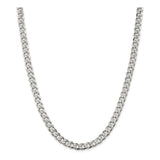 4MM 100 Pave Curb Chain .925 Solid Sterling Silver Available In 7"-30" Inches