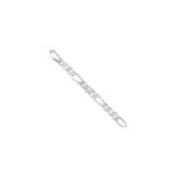 6.2MM 150 Pave Figaro Chain .925 Solid Sterling Silver Available In 7