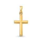 14K Yellow Gold Real Cross Religious Charm Pendant 0.7grams