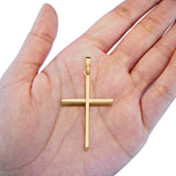 14K Real Yellow Gold Cross Religious Charm Pendant 1.1 grams