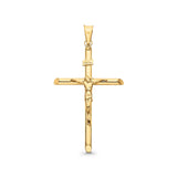 Real Religious Crucifix Charm Pendant 14K Yellow Gold 1.8grams 42mmX28mm