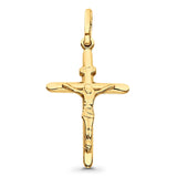 0.8grams 26mmX18mm Yellow Gold 14K Real Religious Crucifix Charm Pendant