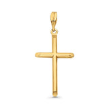 Real Yellow Gold Religious Cross Charm Pendant 14K 27mmX17mm 0.7grams