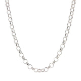 1.4MM 016 Rhodium Plated Rolo Chain .925 Sterling Silver Length 16