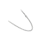 2MM 025 Rhodium Plated Rolo Chain .925 Sterling Silver Length 16"-20"