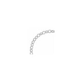 2MM 025 Rhodium Plated Rolo Chain .925 Sterling Silver Length 16"-20"