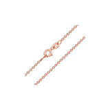 1.8MM 020 Rose Gold Rolo Chain .925 Sterling Silver Length 16"-20" Inches