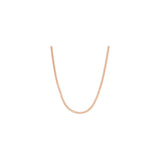 0.7MM Square Snake Rose Gold Chain 925 Sterling Silver Length 16- 22 Inches